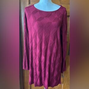 Alfani cable knit tunic sweater